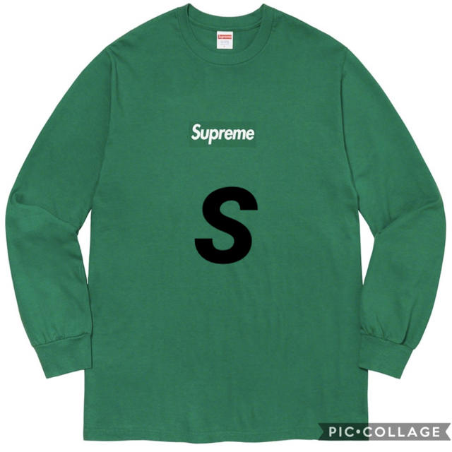 supreme box logo tee green L/S Small 緑 - Tシャツ/カットソー(七分 ...