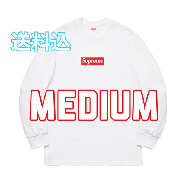 Supreme(シュプリーム)のBox Logo L/S Tee White M Supreme レディースのトップス(Tシャツ(長袖/七分))の商品写真