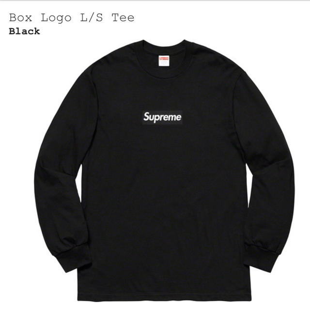 supreme Box Logo L/S Tee 黒　Mサイズ