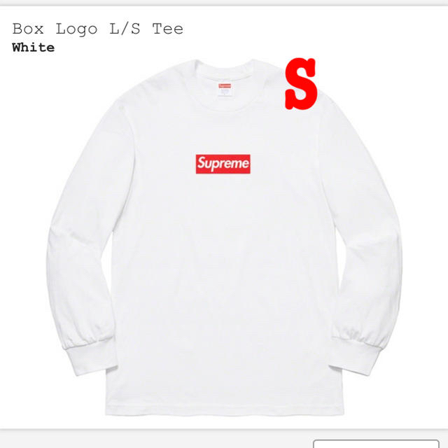 Sサイズ Supreme Box Logo L/S Tee white