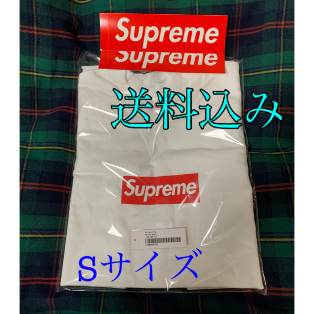 supreme box logo  L/S Tee 白　Sサイズ