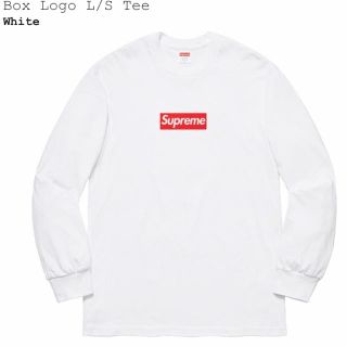 シュプリーム(Supreme)のSupreme Box Logo L/S Tee Tシャツ M White(Tシャツ/カットソー(七分/長袖))