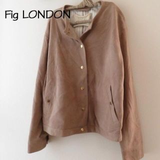 フィグロンドン(fig London)のFig london フィグロンドン 山羊革　革ジャケット　スナップボタン(ノーカラージャケット)