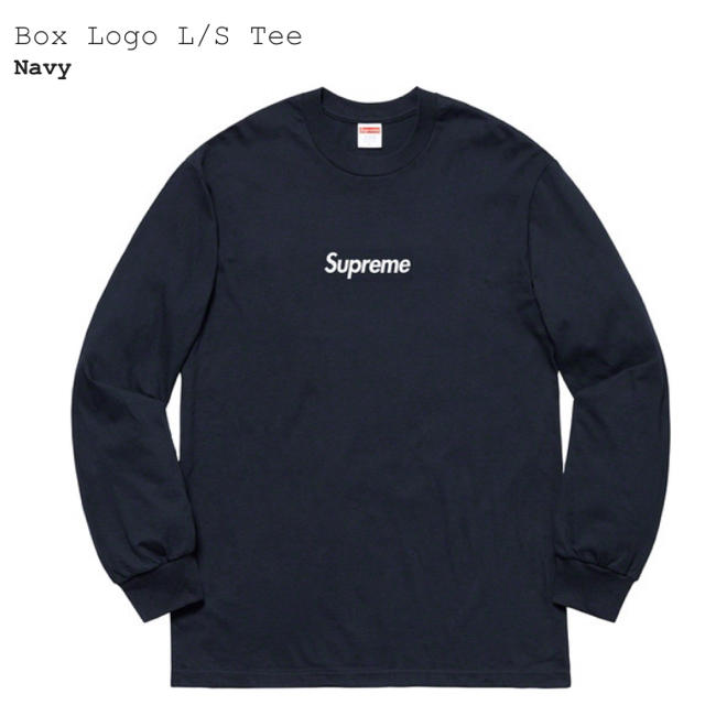 Supreme(シュプリーム)のSupreme Box Logo L/S Tee Navy S 送料込 メンズのトップス(Tシャツ/カットソー(七分/長袖))の商品写真