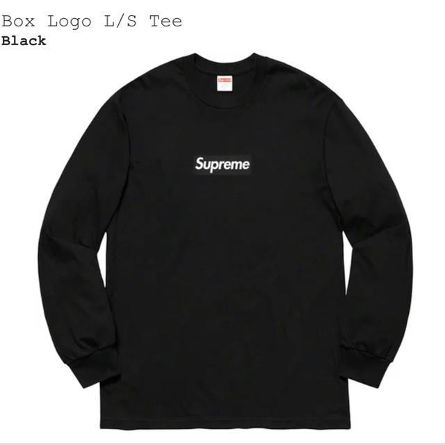 supreme Box Logo L/S Tee  黒Sサイズ