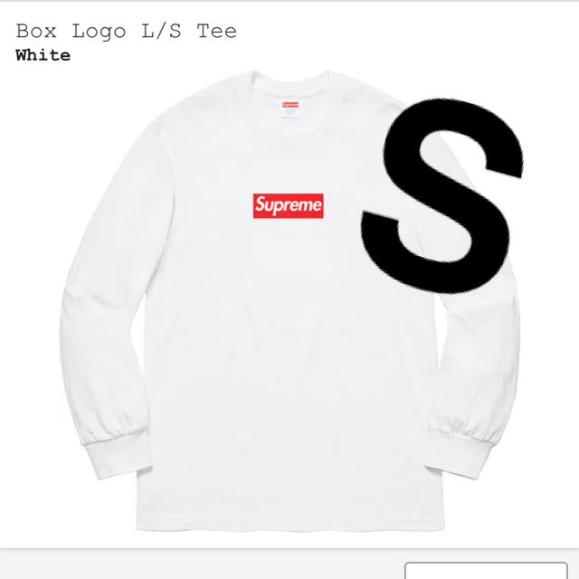 supreme Box Logo L/S Tee  Sサイズ　白