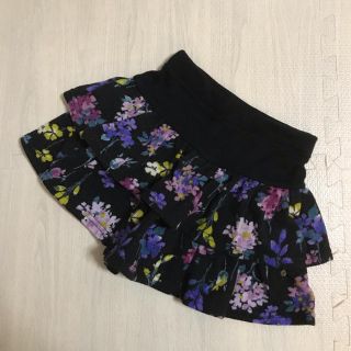 アナスイミニ(ANNA SUI mini)のメゾピアノ 花柄 ニットソー キュロット 110 スカパン (パンツ/スパッツ)