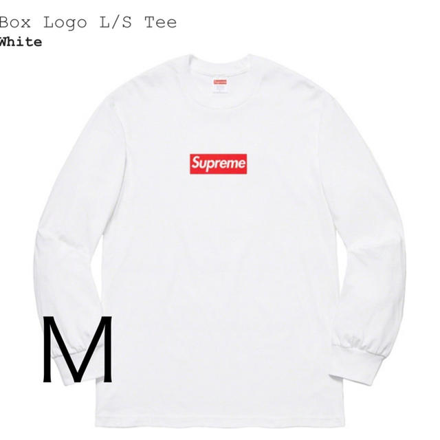 Supreme Week7 Box Logo L/S Tee White Ｍsupreme