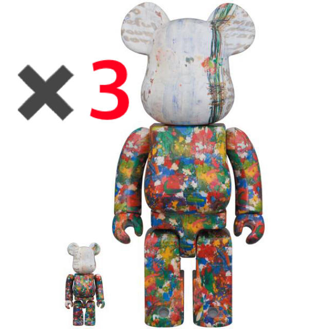 MEDICOM TOY(メディコムトイ)のBE@RBRICK 木梨憲武《感謝》100％ & 400％ 3セット エンタメ/ホビーのフィギュア(その他)の商品写真