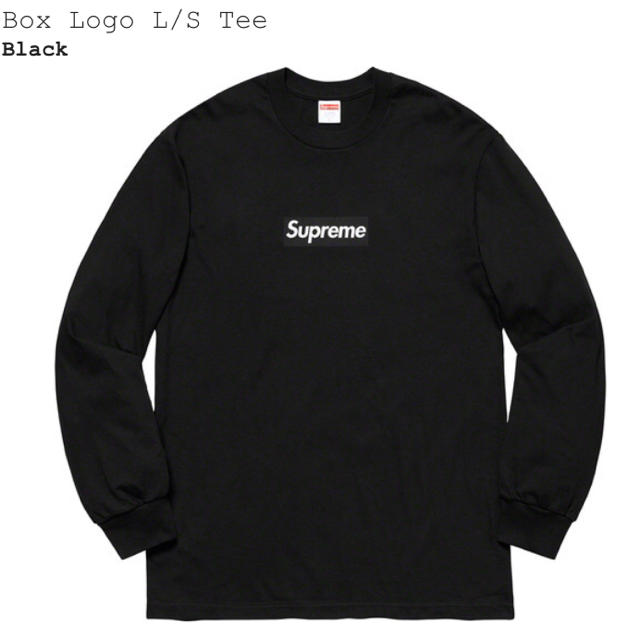 supreme box logo long sleeve black  Lメンズ