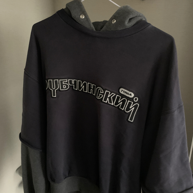 Gosha Rubchinskiy  18ss コンボパーカー ネイビー メンズのトップス(パーカー)の商品写真