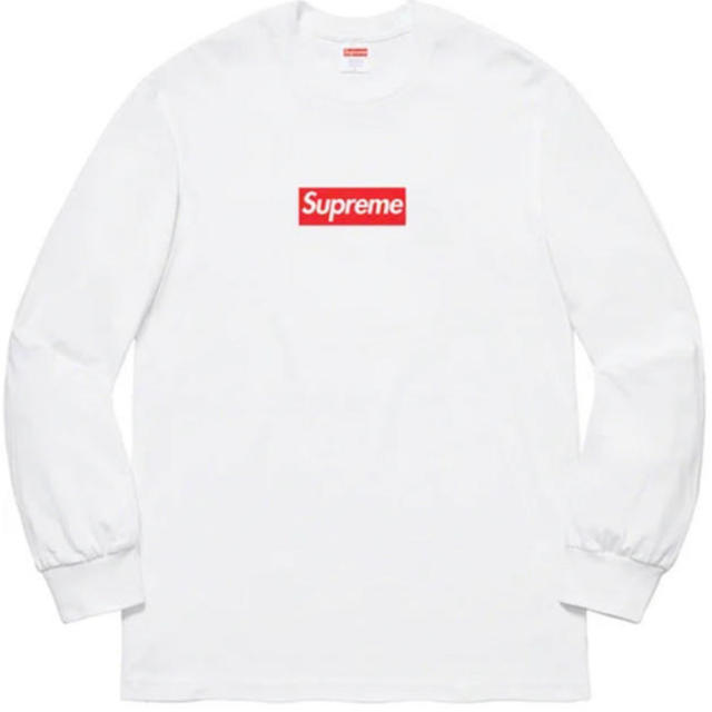 Supreme Box Logo L/S Tee White Lトップス