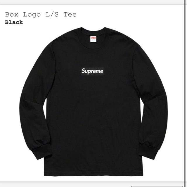 supreme BOX LOGO L/S Tee BLACK Lシュプリーム黒