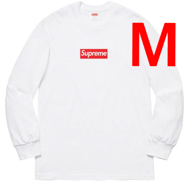 Supreme box logo L/S white Mサイズ