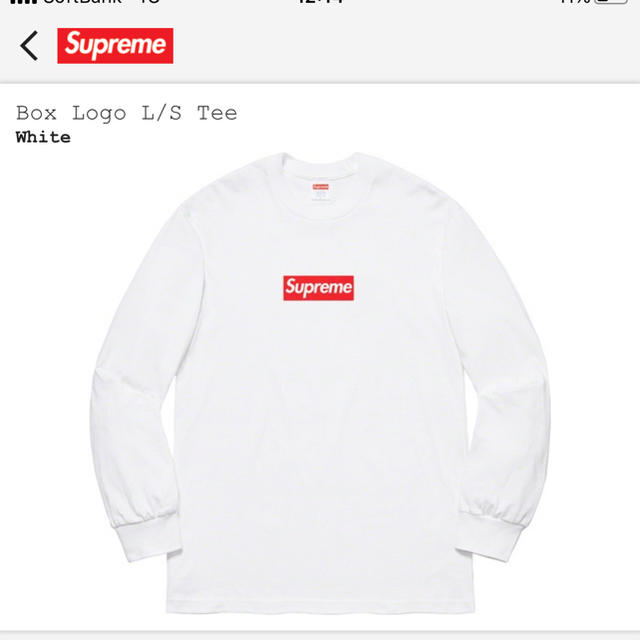 トップスSupreme Box Logo L/S White XL