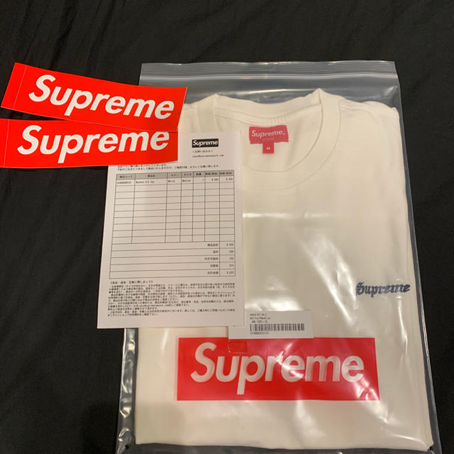 新品 supreme Washed s/s tee White Medium