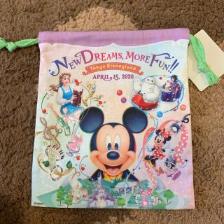 ディズニー(Disney)のディズニー　巾着　ファンタジーランド(キャラクターグッズ)