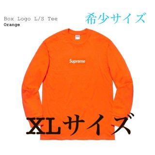 シュプリーム(Supreme)のSupreme Box Logo L/S Tee  ORANGE  XLサイズ(Tシャツ/カットソー(七分/長袖))