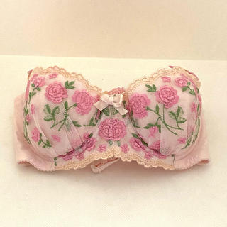 【新品未使用】ブラジャー A70  ピンク 花柄　肩紐あり(ブラ)