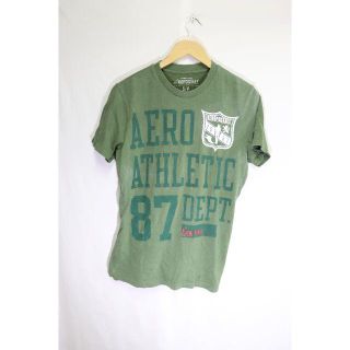 エアロポステール(AEROPOSTALE)のプロフ必読AEROPOSTALEグリーンT S/USAgoodデザイン一点物(Tシャツ/カットソー(半袖/袖なし))