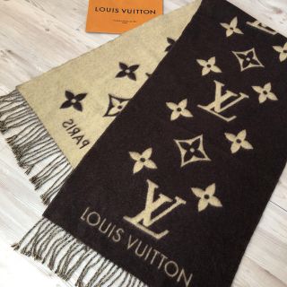 ルイヴィトン(LOUIS VUITTON)の美品★LOUIS VUITTON ルイヴィトン エシャルプ・レイキャビッグ (マフラー/ショール)