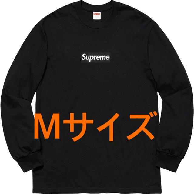 Supreme box logo l/s tee 黒Mトップス
