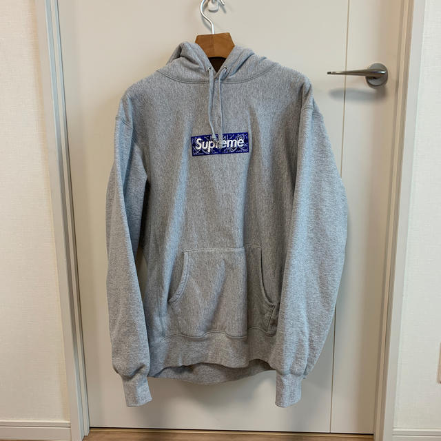 在庫僅少】 Supreme L sweatshirt hooded logo box bandana - パーカー 