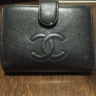 シャネル(CHANEL)のCHANELキャビアスキンがま口財布(財布)