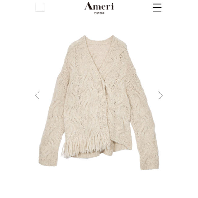 Ameri VINTAGE(アメリヴィンテージ)のAMERI 2WAY DISTORTION CABLE CARDIGAN レディースのトップス(カーディガン)の商品写真