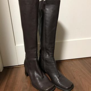 ナインウエスト(NINE WEST)のNINE WEST ロングブーツ 濃茶 ダークブラウン　23.5cm(ブーツ)