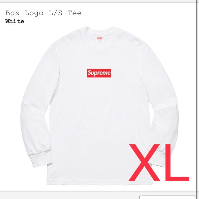 supreme Box Logo L/S Tee 白　XL