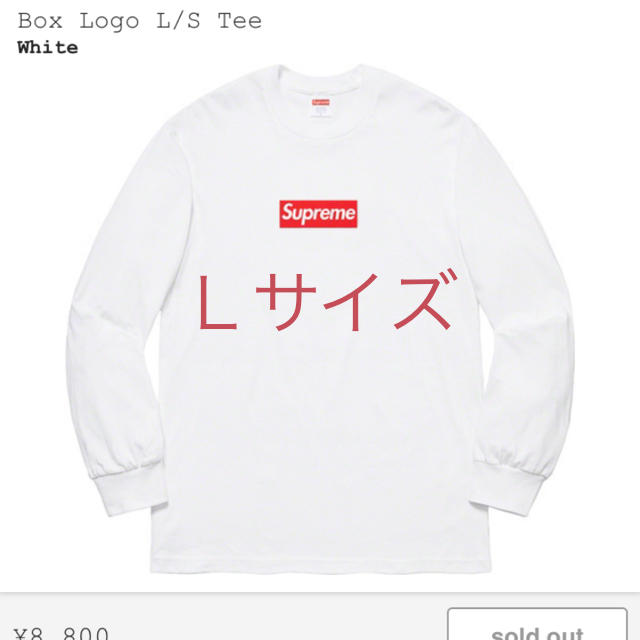 supreme Box Logo L/S TeeWhiteSIZE