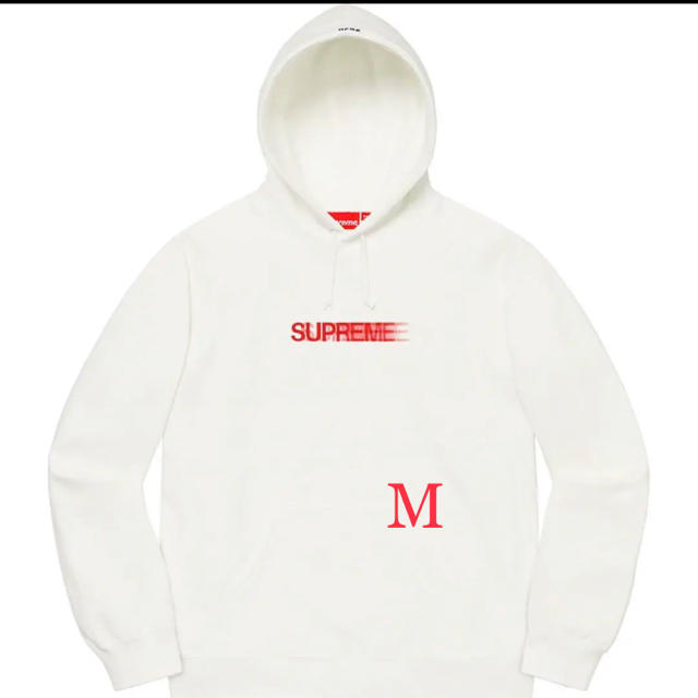 Supreme Motion Logo Hooded Sweatshirt 白Mパーカー