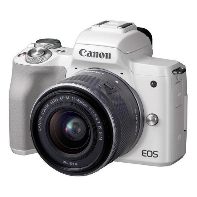 CANON EOS Kiss M EF-M15-45 レンズキット [ホワイト]ミラーレス一眼