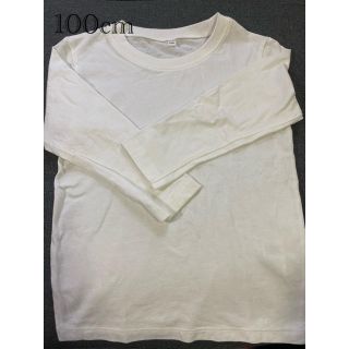 ムジルシリョウヒン(MUJI (無印良品))の無印良品　長袖　白　Tシャツ 100㎝　値下げ⭐︎(Tシャツ/カットソー)