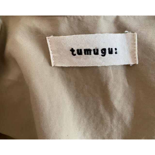 tumugu(ツムグ)のツムグtumugu●コットン ギャザー シャツワンピースコート レディースのジャケット/アウター(ロングコート)の商品写真