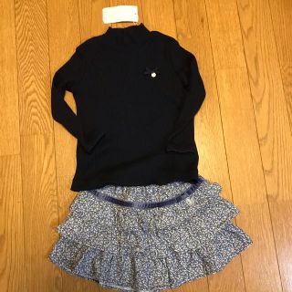 タルティーヌ エ ショコラ(Tartine et Chocolat)の新品　タルティーヌエショコラ　90 リブタートル  リバティキュロット(Tシャツ/カットソー)