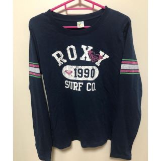 ロキシー(Roxy)の☆値下げ・新品未使用・Lサイズ☆ロキシー　ROXY ロンT カットソー　ネイビー(Tシャツ(長袖/七分))