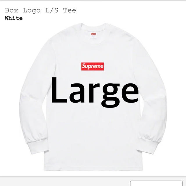 supreme Box Logo L/S Tee シュプリーム ボックスロゴWhite白サイズ