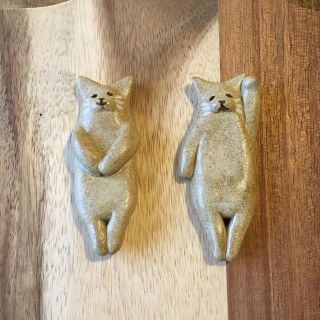 ハンドメイド　ねこさんの箸置き　ねこ　ネコ　猫　ねこの箸置き(カトラリー/箸)