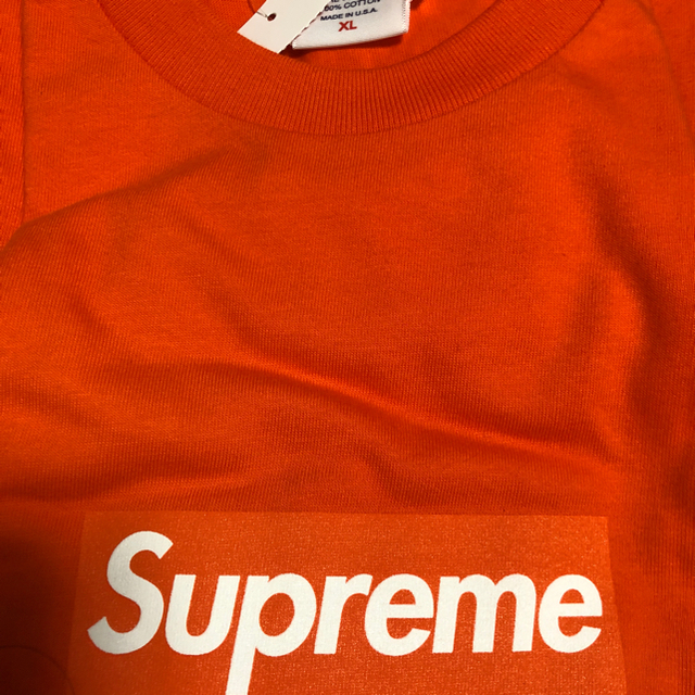 Supreme(シュプリーム)のXL Supreme Box Logo L/S Tee Orange 国内正規品 メンズのトップス(Tシャツ/カットソー(七分/長袖))の商品写真