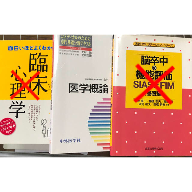 教科書　理学療法　作業療法　PT OT ST 心理学　医学　FIM SIAS