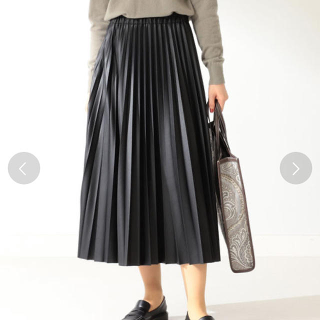 BEAMS(ビームス)のエコレザープリーツスカート レディースのスカート(ロングスカート)の商品写真