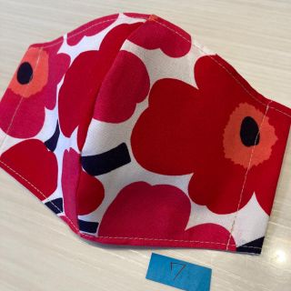 マリメッコ(marimekko)の立体　インナーマスク　赤7(その他)