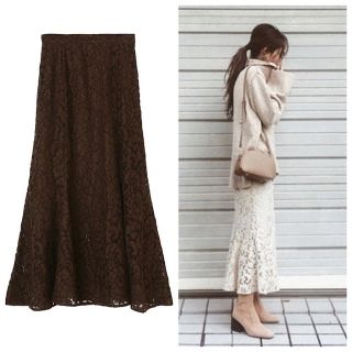 マウジー(moussy)のレースロングスカート(ロングスカート)