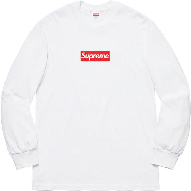 トップスSupreme Box Logo L/S Tee 白　S