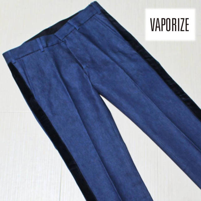VAPORIZE(ヴェイパライズ)の 《ヴェイパライズ》新品 ベルベットサイドライン アンクル丈パンツ Ｍ(W80) メンズのパンツ(デニム/ジーンズ)の商品写真