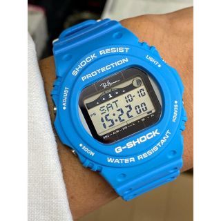 ジーショック(G-SHOCK)のコラボ/G-SHOCK/ロンハーマン/電波/ソーラー/時計/スティング/限定/青(腕時計(デジタル))