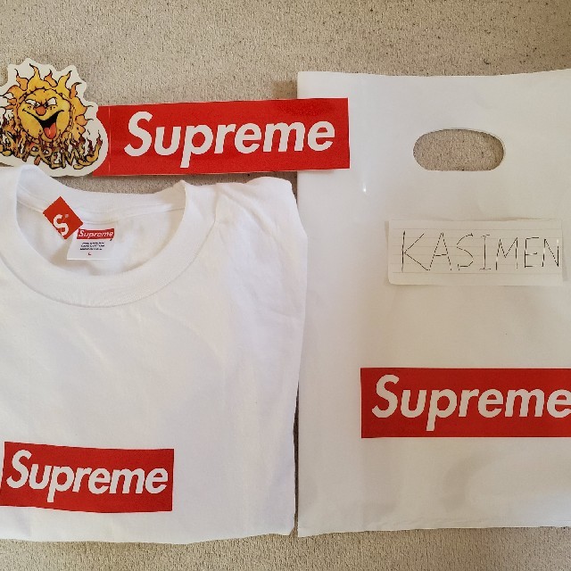 Supreme(シュプリーム)のSupreme Box Logo L/S tee 白 Lサイズ メンズのトップス(Tシャツ/カットソー(七分/長袖))の商品写真