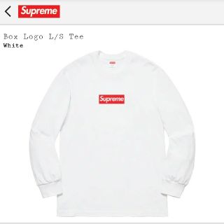 シュプリーム(Supreme)のSupreme Box Logo L/S tee 白 Lサイズ(Tシャツ/カットソー(七分/長袖))